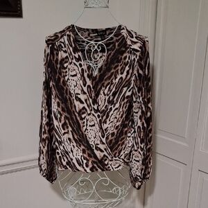 INC International Concepts Women's Animal Print Blouse